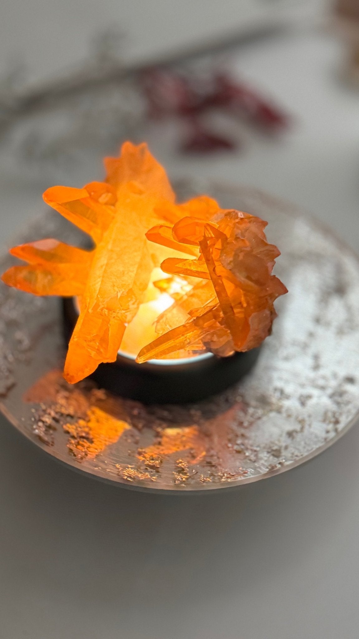 Tangerine Lemurian rare cluster - The Crystal Therapy